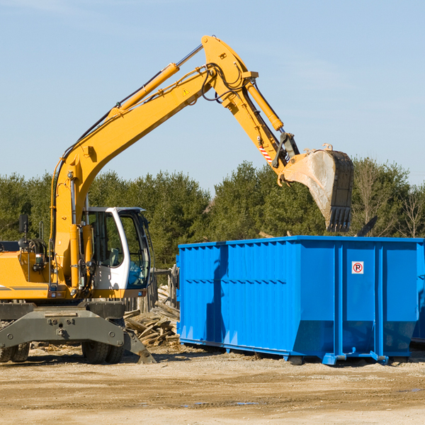 are there any restrictions on where a residential dumpster can be placed in Manning Iowa